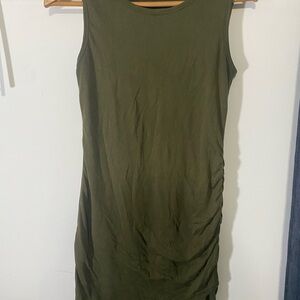 Olive Green Sleeveless Dress